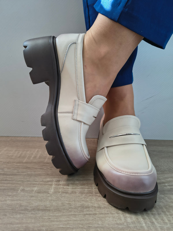 PANTOFI CASUAL DAMA FORMAZIONE 66319 CREM - imagine 3