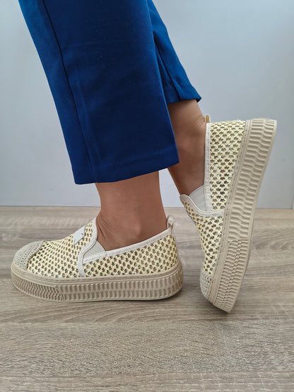 PANTOFI PERFORATI DAMA FORMAZIONE 25309-1 CREM