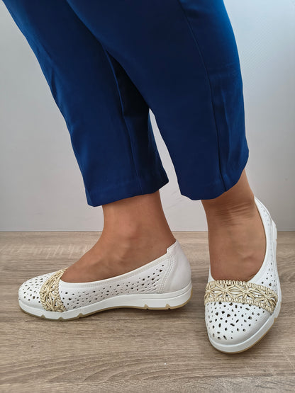PANTOFI CASUAL DAMA RIEKER L3062-80 ALB