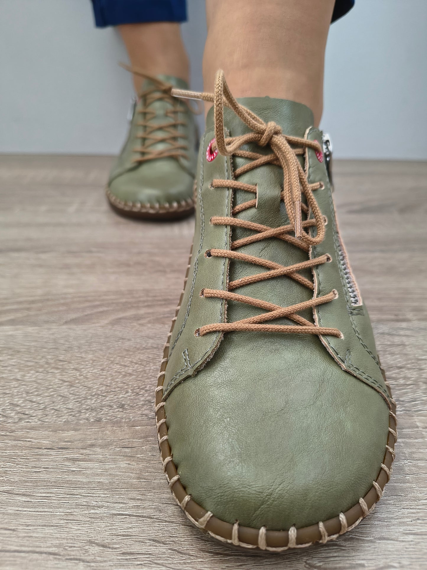 PANTOFI CASUAL DAMA RIEKER N2401-54 VERDE OLIVE