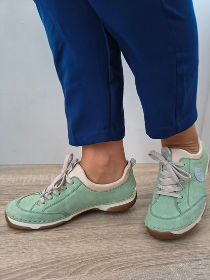 PANTOFI CASUAL DAMA RIEKER 55950-52 VERDE MINT