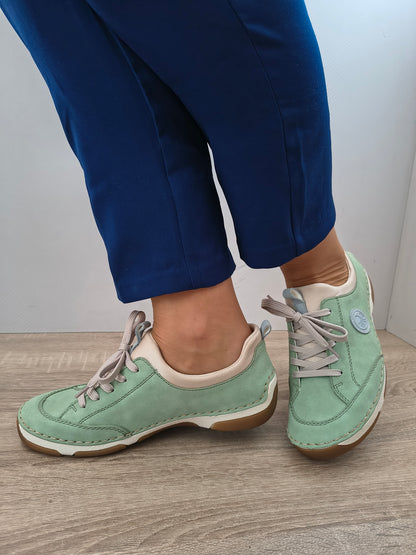 PANTOFI CASUAL DAMA RIEKER 55950-52 VERDE MINT