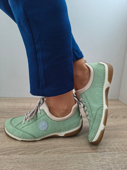 PANTOFI CASUAL DAMA RIEKER 55950-52 VERDE MINT