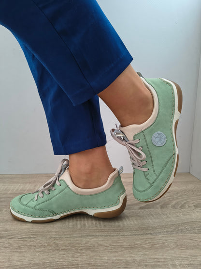 PANTOFI CASUAL DAMA RIEKER 55950-52 VERDE MINT