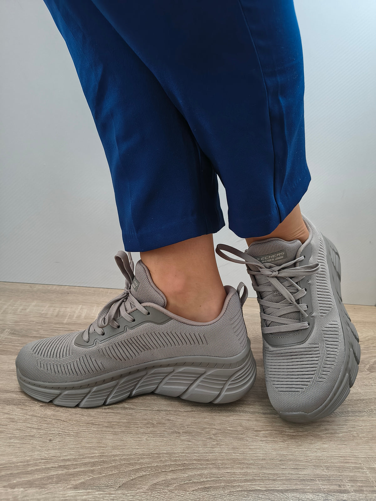 PANTOFI SPORT DAMA SKECHERS 117385 DKGY GRI - imagine 6