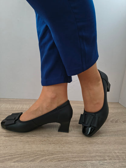 PANTOFI ELEGANTI DAMA FORMAZIONE 7591-90 NEGRU + LAC