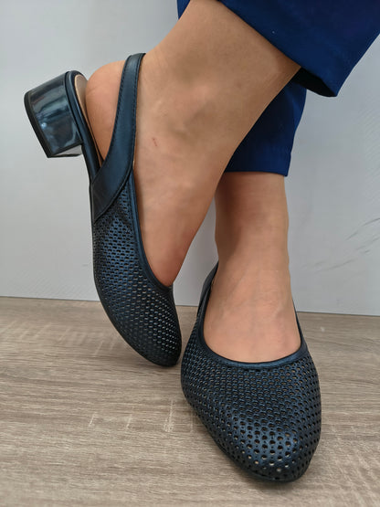 SANDALE ELEGANTE DAMA CAPRICE 29602-44 807 NAVY PERLATO