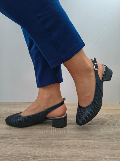 SANDALE ELEGANTE DAMA CAPRICE 29602-44 807 NAVY PERLATO