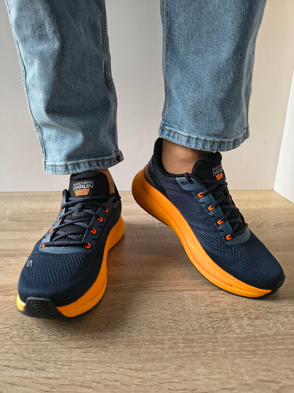 PANTOFI SPORT BARBATI SKECHERS 220509 NVOR BLEUMARIN + PORTOCALIU