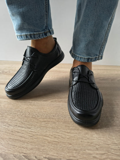 PANTOFI PERFORATI BARBATI MELS 26030 NEGRU