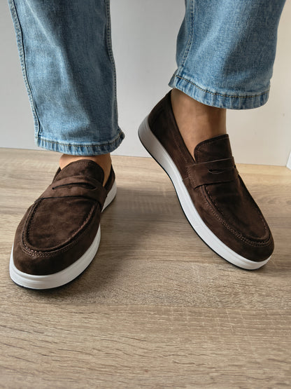 PANTOFI CASUAL BARBATI FRANCO GERARDO 10135F MARO VELUR