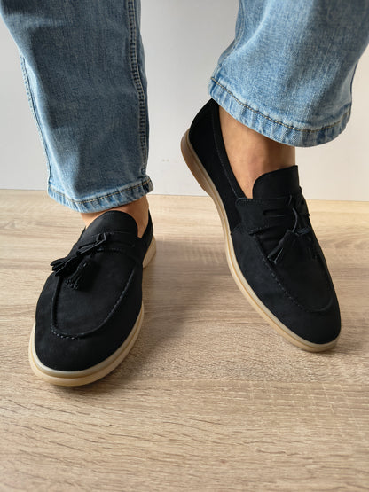 PANTOFI CASUAL BARBATI FRANCO GERARDO 25891 NEGRUT VELUR