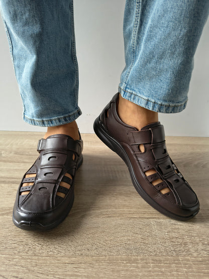 PANTOFI PERFORATI BARBATI MELS 232704 MARO INCHIS