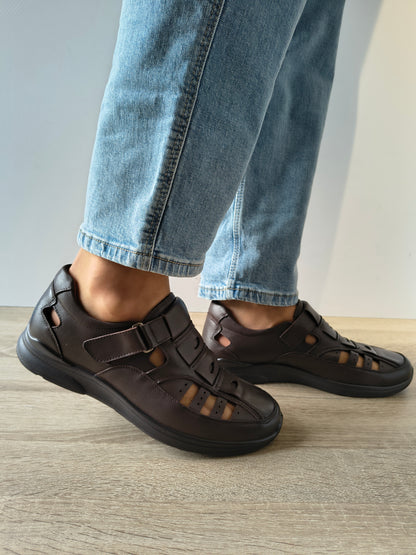 PANTOFI PERFORATI BARBATI MELS 232704 MARO INCHIS