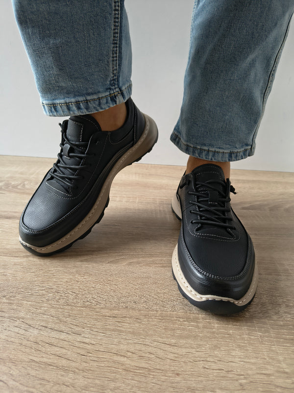 PANTOFI CASUAL BARBATI MELS A93280 NEGRU - imagine 5