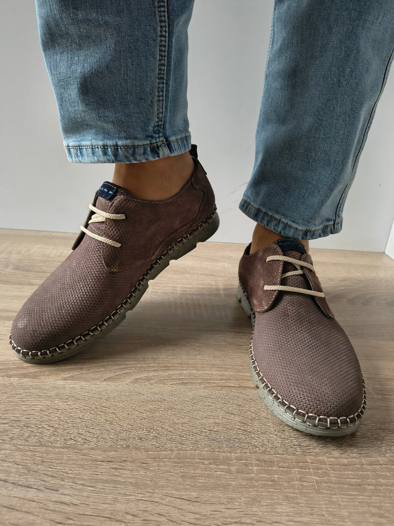 PANTOFI CASUAL BARBATI OTTER OT2818 14-I GREY SUEDE - imagine 5