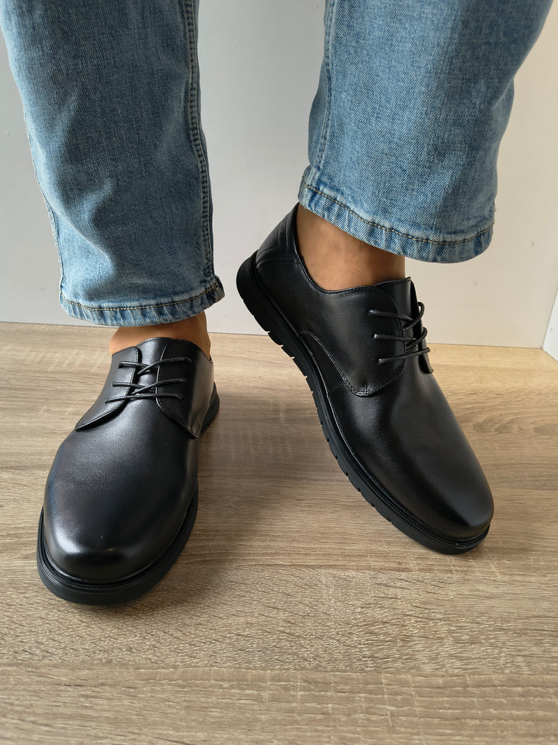 PANTOFI CASUAL BARBATI MELS W27006 NEGRU - imagine 2