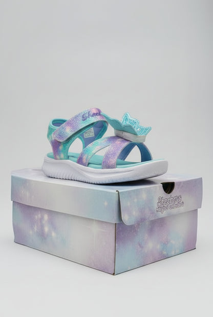 SANDALE COPII SKECHERS 303109N AQMT AQUA + COMB