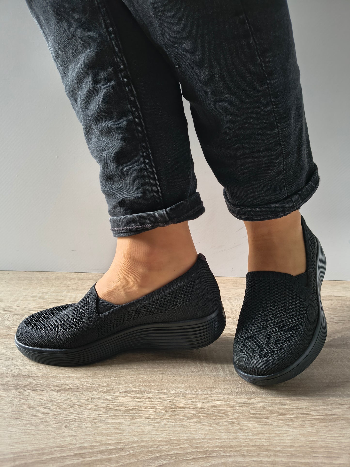 PANTOFI CASUAL DAMA SKECHERS 159089 BBK NEGRU