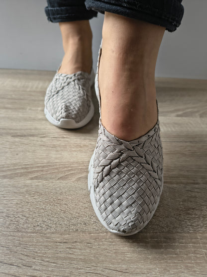 PANTOFI CASUAL DAMA SKECHERS 117323 TPE TAUPE + MULTICOLOR