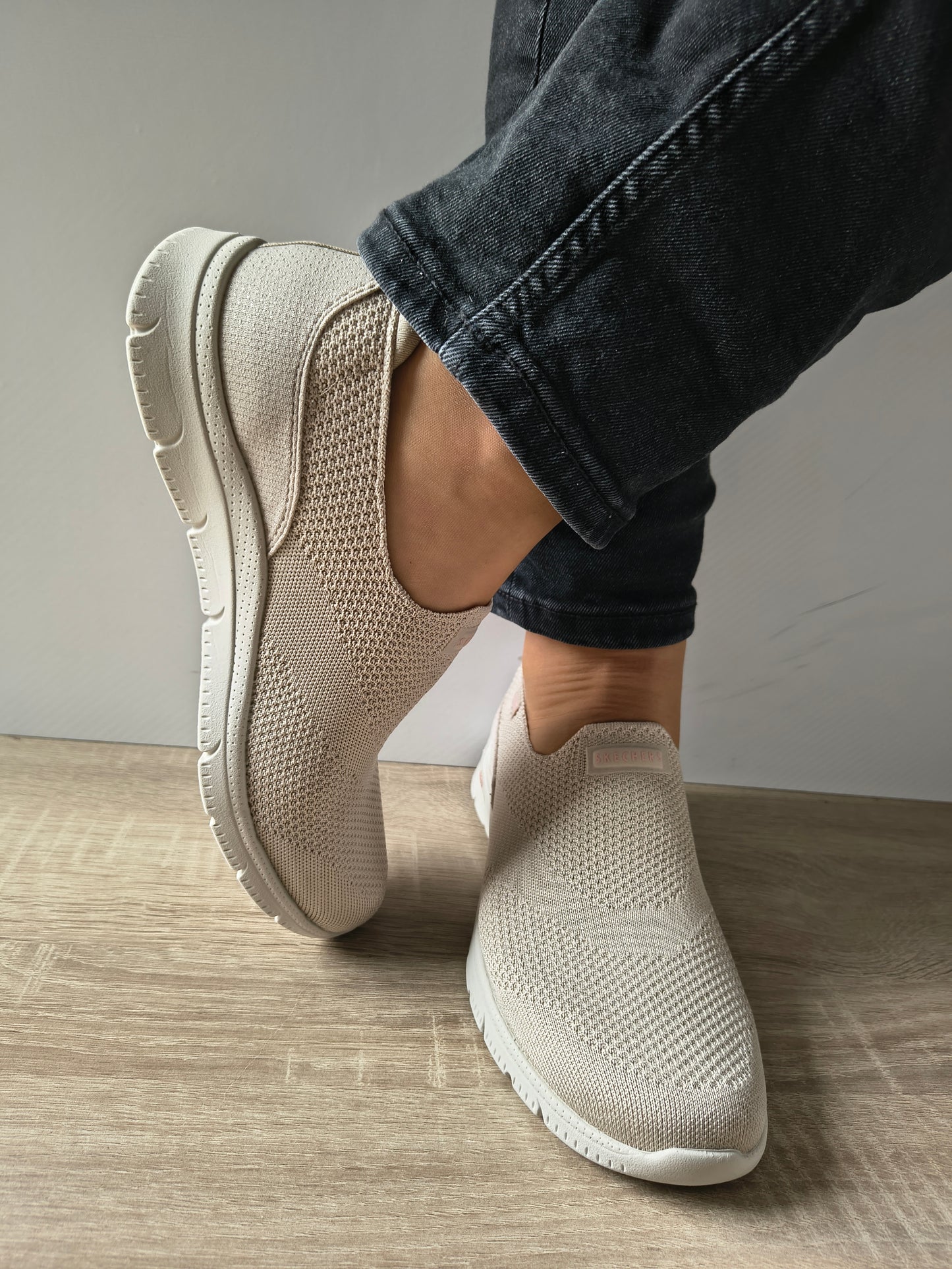 PANTOFI SPORT DAMA SKECHERS 104680 TPE BEJ NATURAL