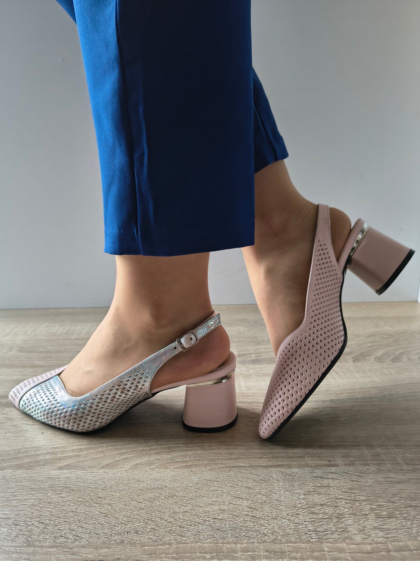 SANDALE ELEGANTE DAMA DOGATI 049 882-1 ROZ + ARGINTIU