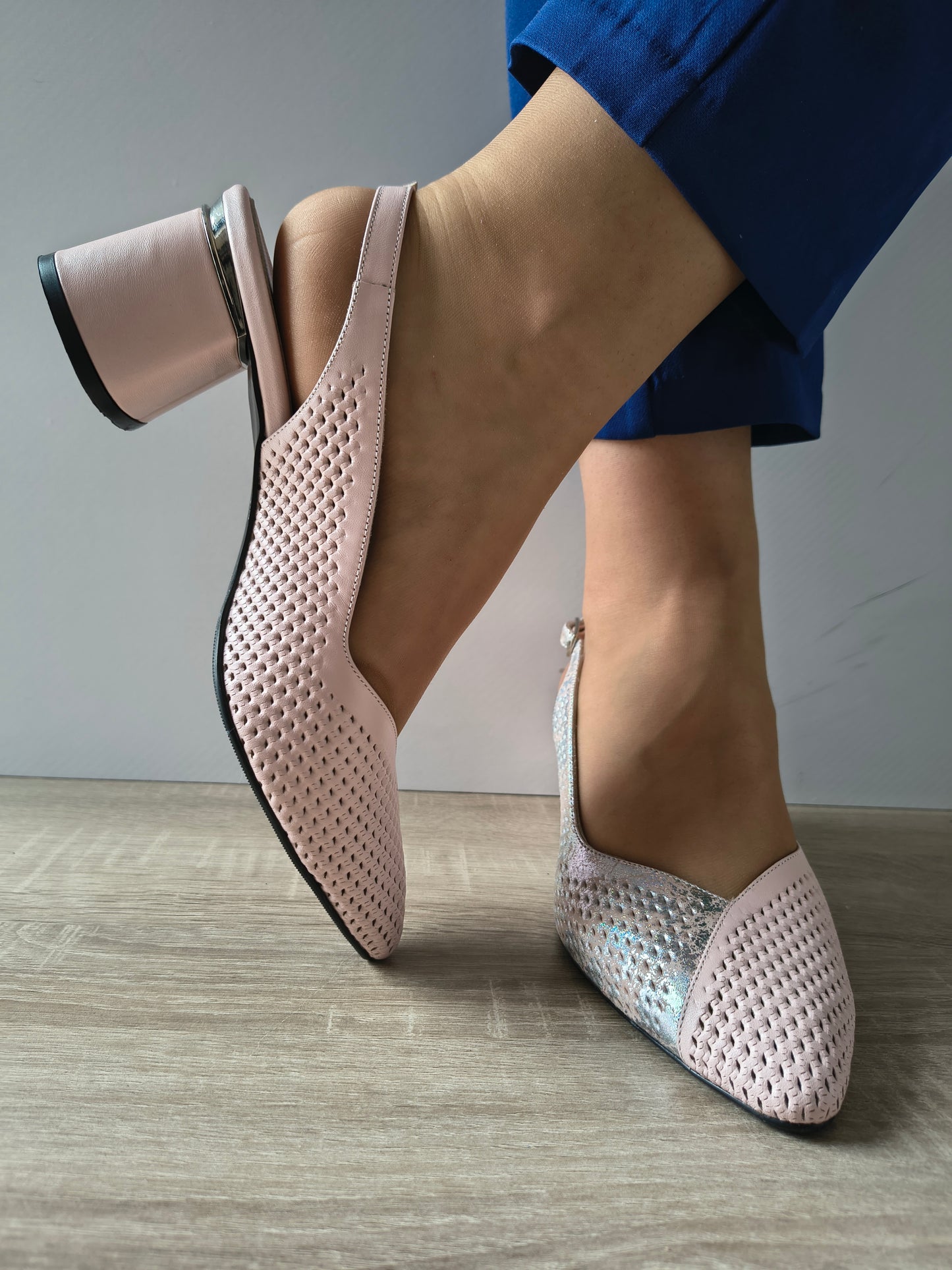 SANDALE ELEGANTE DAMA DOGATI 049 882-1 ROZ + ARGINTIU