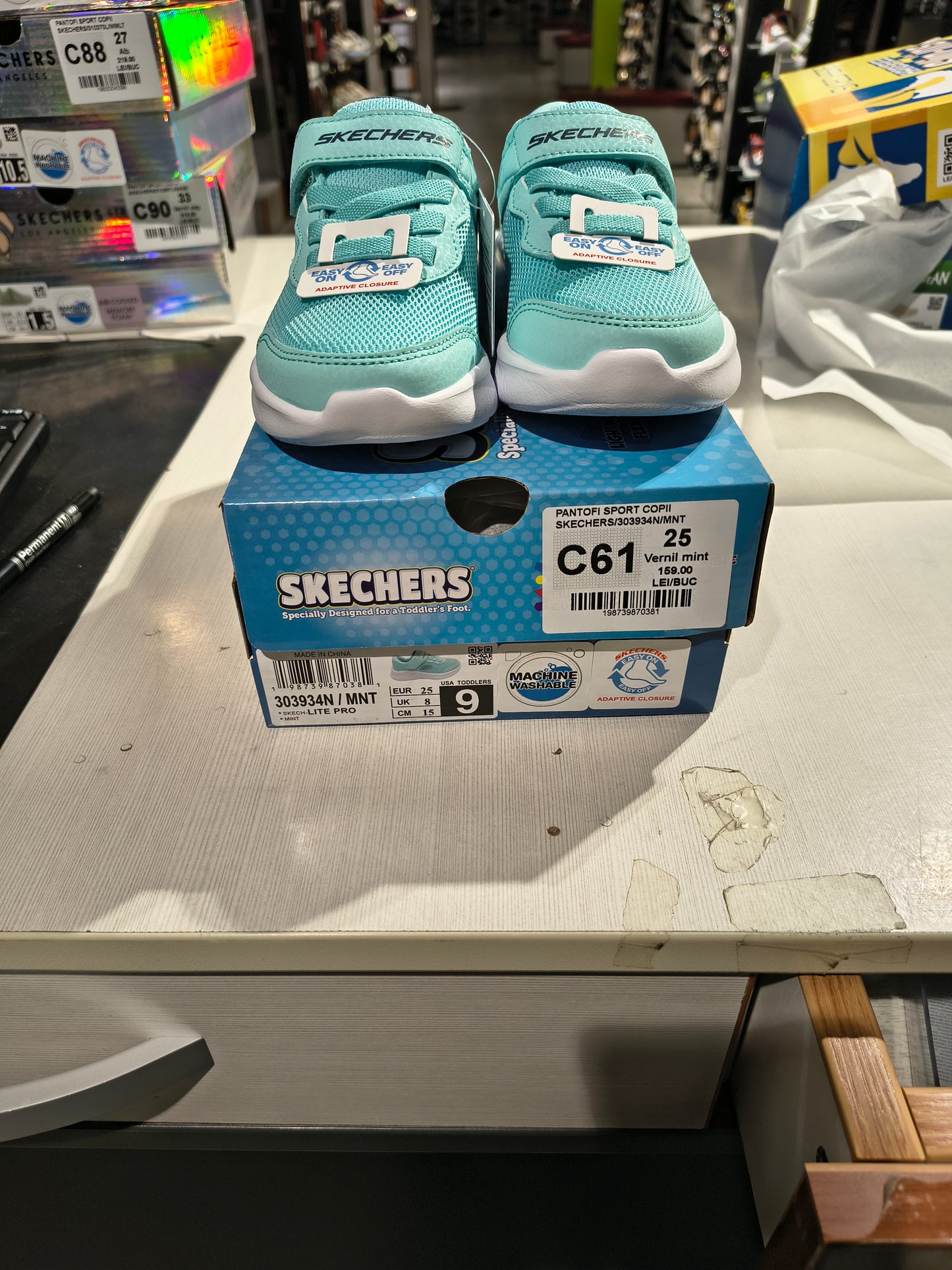 PANTOFI SPORT COPII SKECHERS 303934N MNT VERNIL MINT