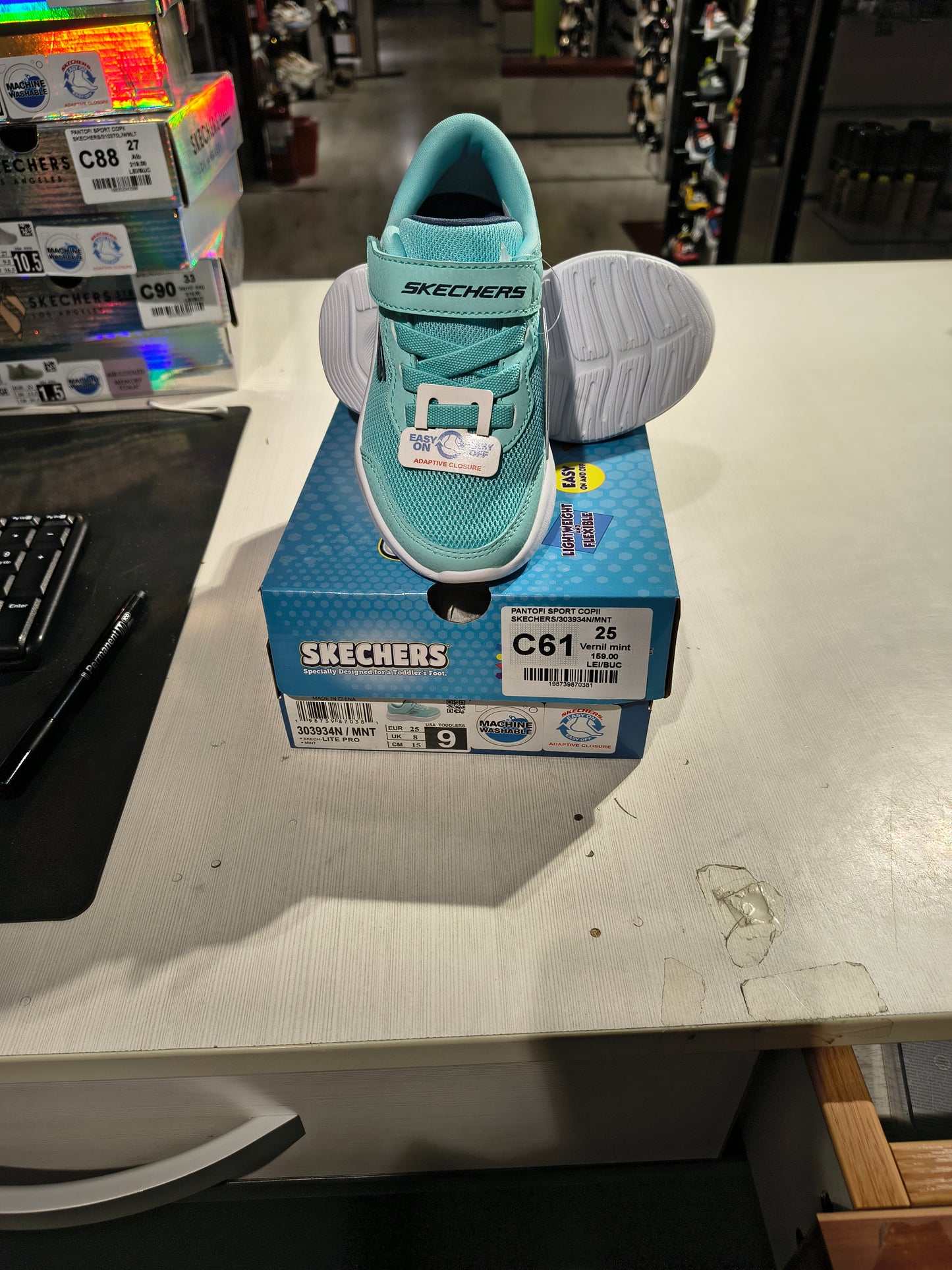 PANTOFI SPORT COPII SKECHERS 303934N MNT VERNIL MINT