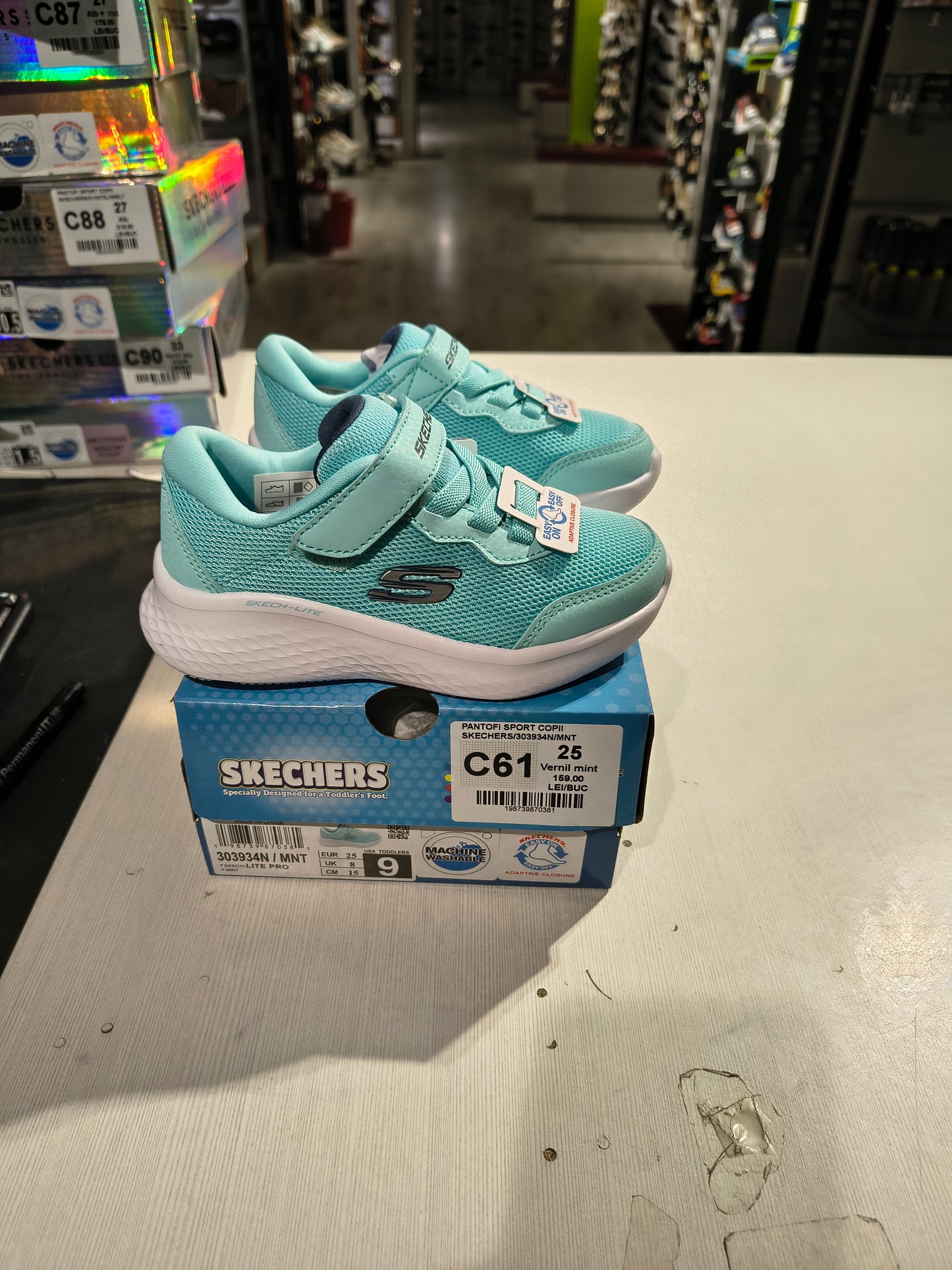 PANTOFI SPORT COPII SKECHERS 303934N MNT VERNIL MINT