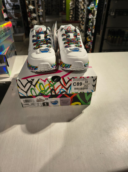 PANTOFI SPORT COPII SKECHERS 314088L WMLT ALB + MULTICOLOR