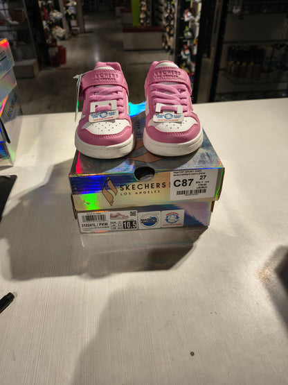 PANTOFI SPORT COPII SKECHERS 310241L PKW ALB +  ROZ