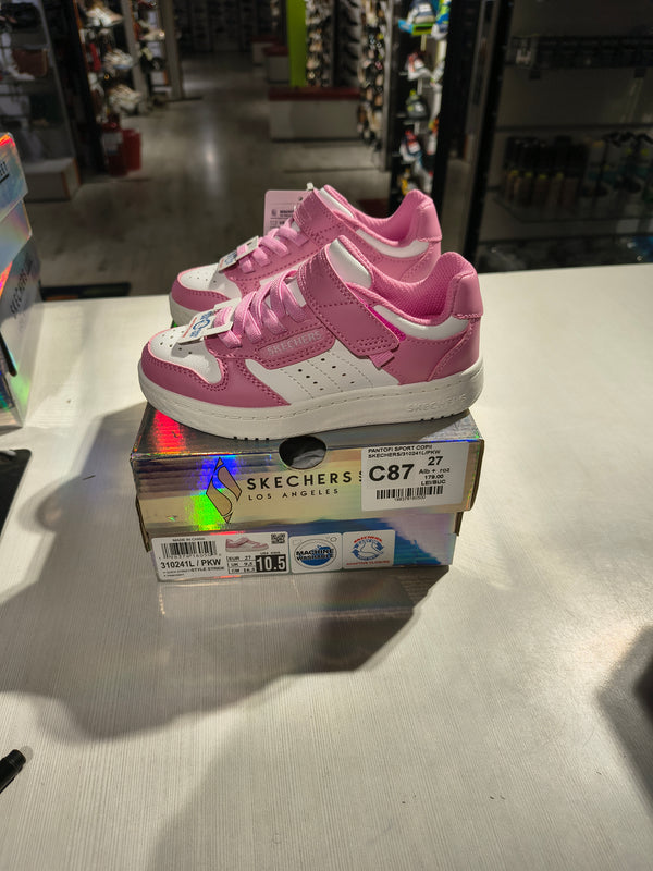 PANTOFI SPORT COPII SKECHERS 310241L PKW ALB +  ROZ - imagine 3