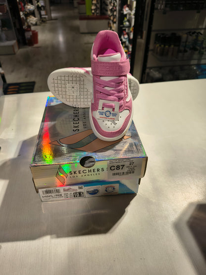 PANTOFI SPORT COPII SKECHERS 310241L PKW ALB +  ROZ