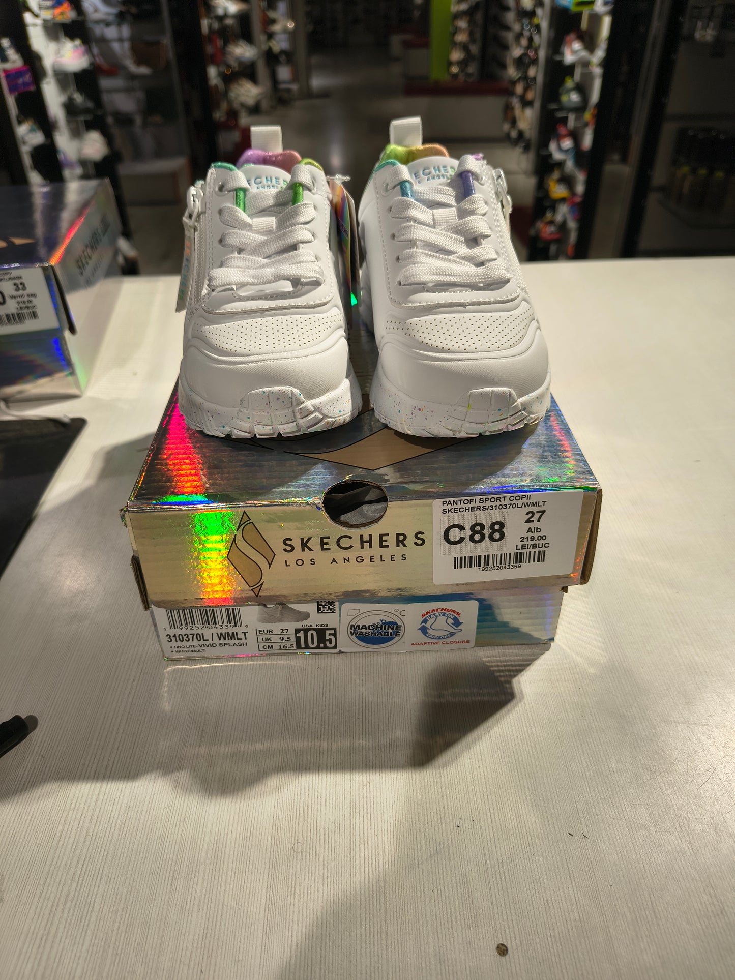 PANTOFI SPORT COPII SKECHERS 310370L WMLT ALB
