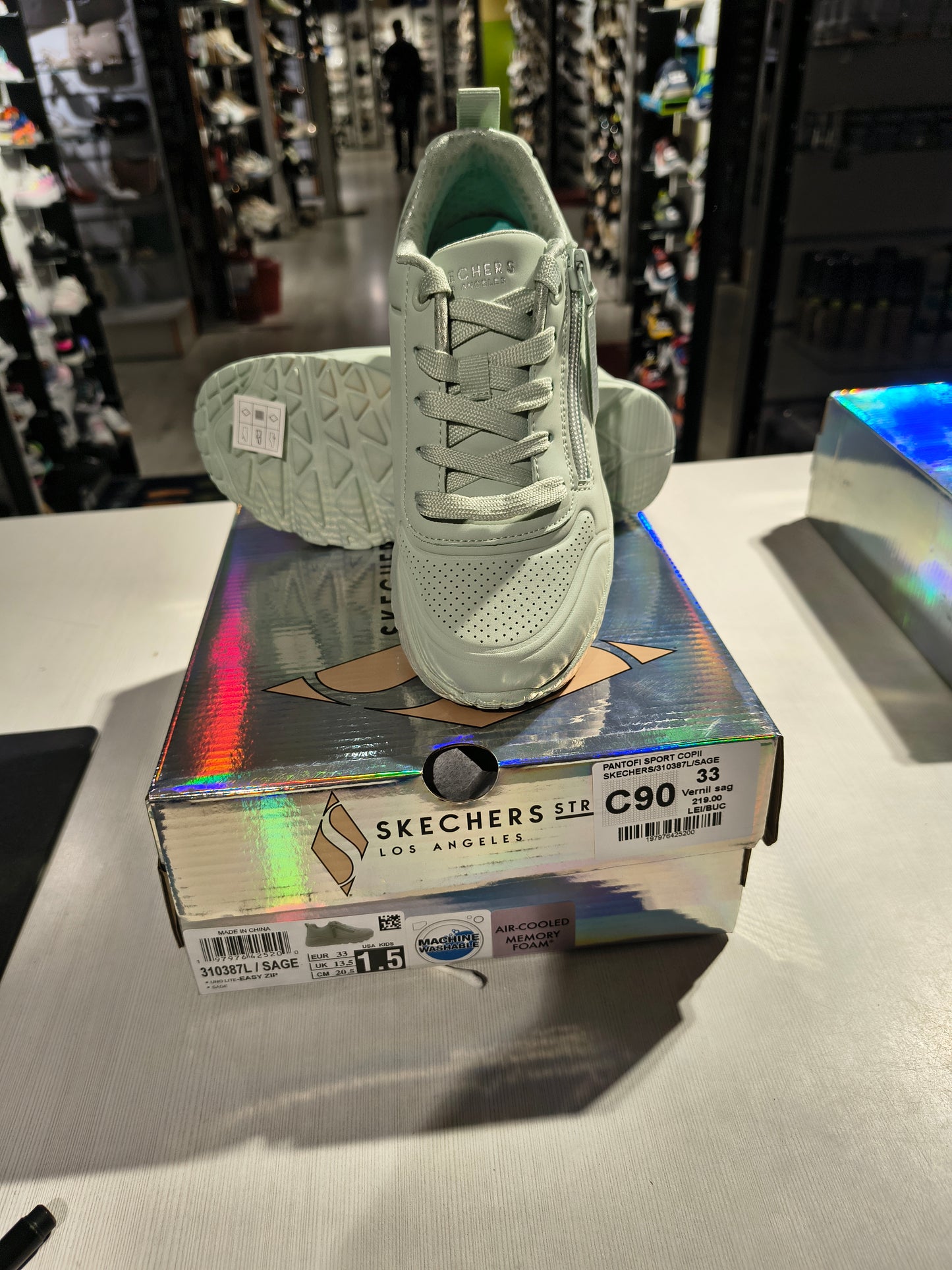 PANTOFI SPORT COPII SKECHERS 310387L SAGE VERNIL SAGE