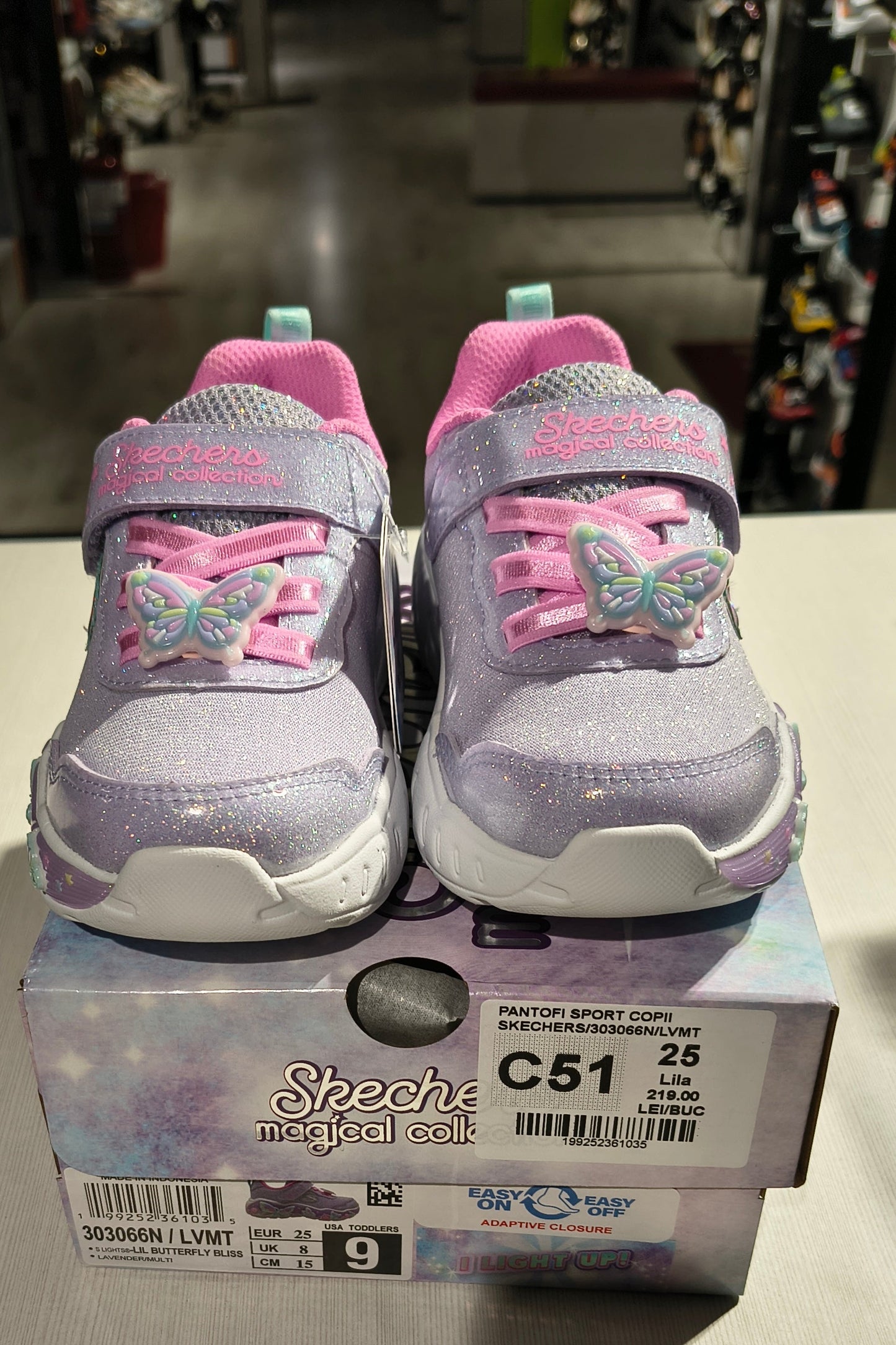 PANTOFI SPORT COPII SKECHERS 303066N LVMT LILA