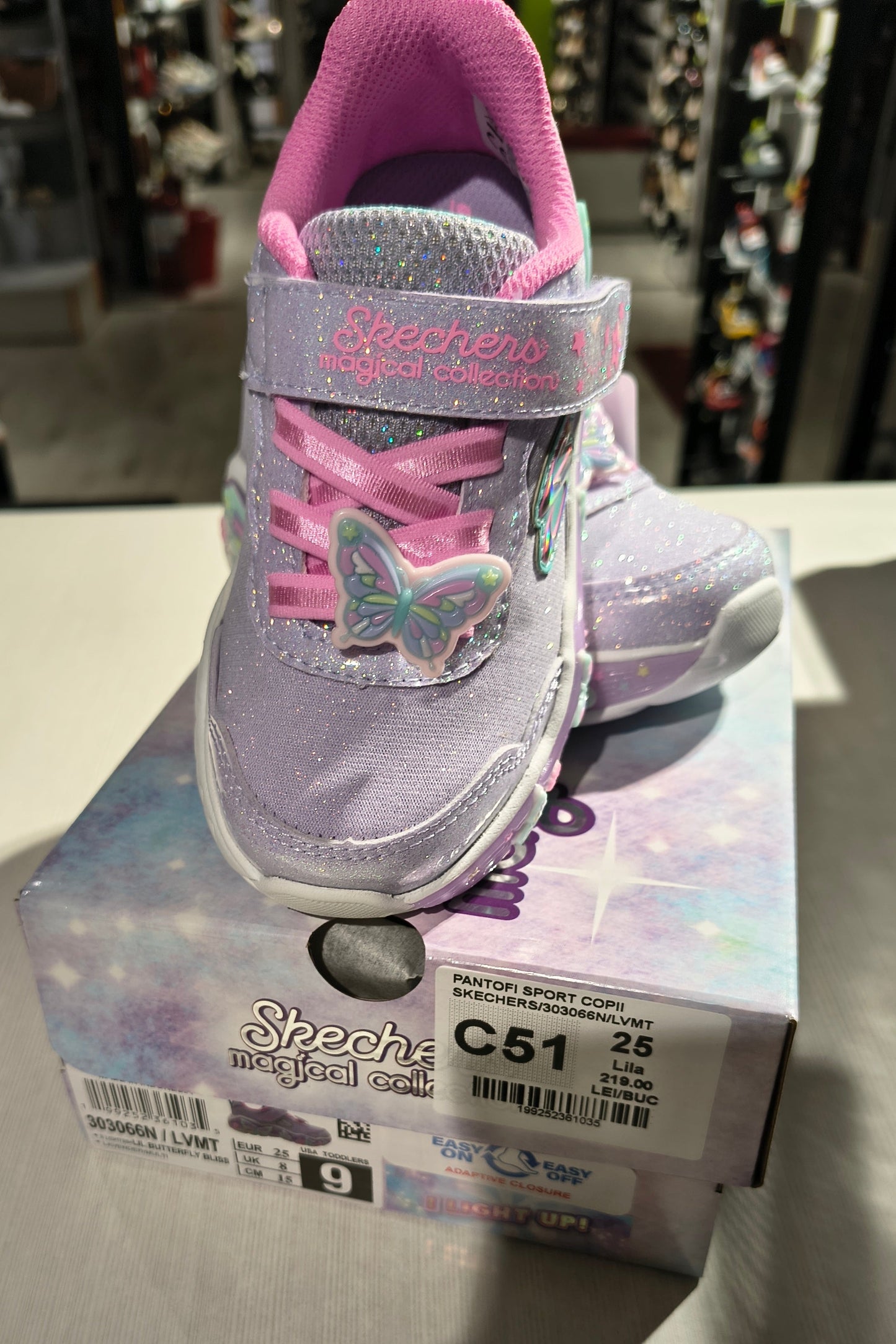 PANTOFI SPORT COPII SKECHERS 303066N LVMT LILA