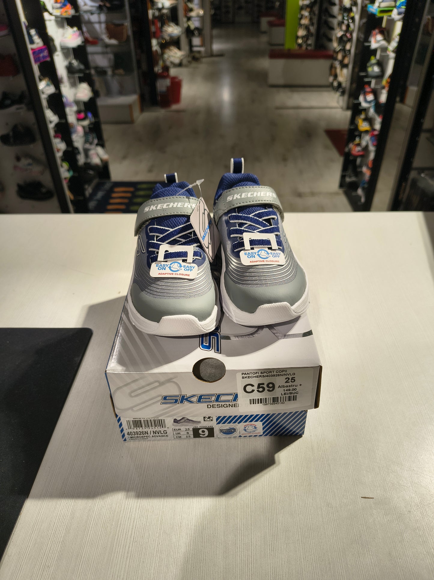 PANTOFI SPORT COPII SKECHERS 403926N NVLG ALBASTRU + GRI