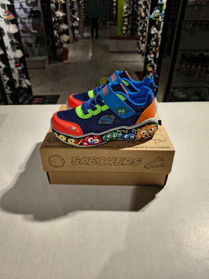 PANTOFI SPORT COPII SKECHERS 407312N NVMT NAVY + COLOR