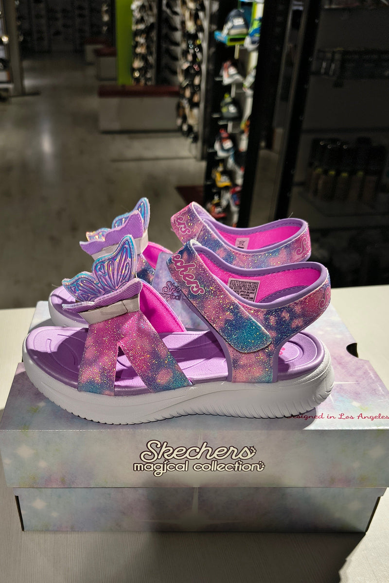 SANDALE COPII SKECHERS 303109L LVMT LAVANDA + COMB - imagine 2
