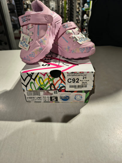 PANTOFI SPORT COPII SKECHERS 314091N LPMT ROZ + MULTICOLOR