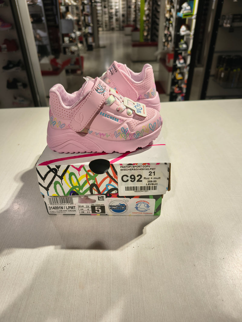 PANTOFI SPORT COPII SKECHERS 314091N LPMT ROZ + MULTICOLOR - imagine 5
