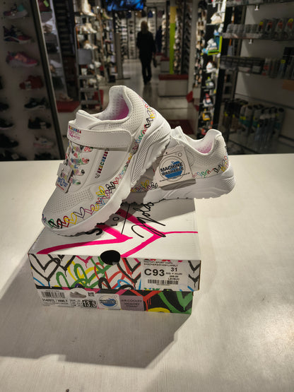 PANTOFI SPORT COPII SKECHERS 314091L WMLT ALB + MULTICOLOR