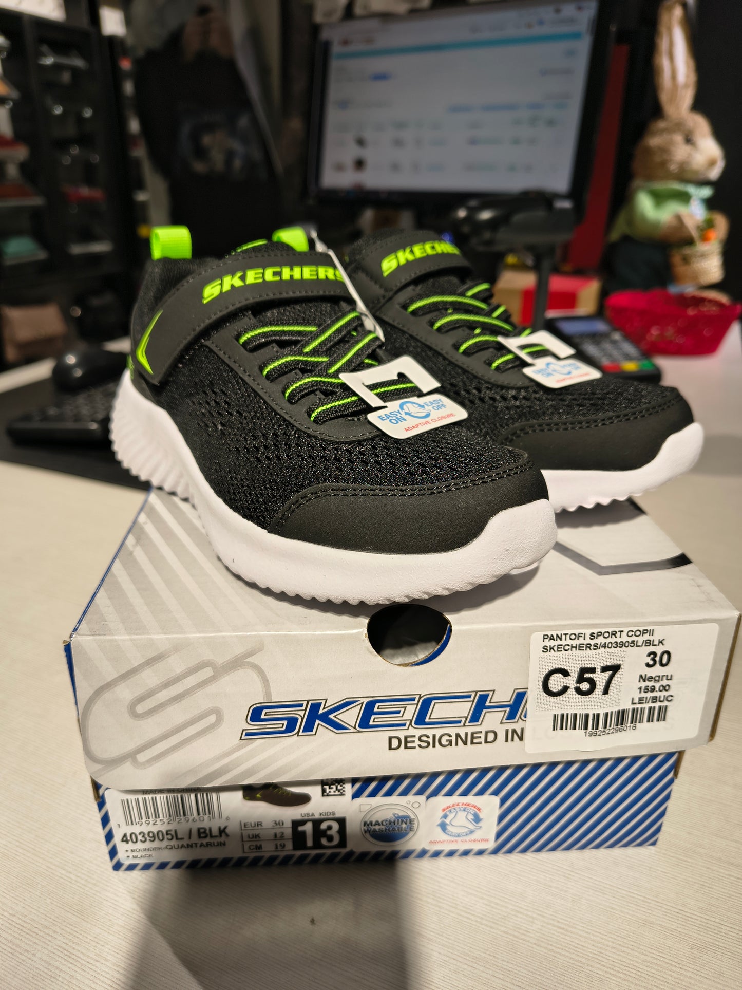 PANTOFI SPORT COPII SKECHERS 403905L BLK NEGRU