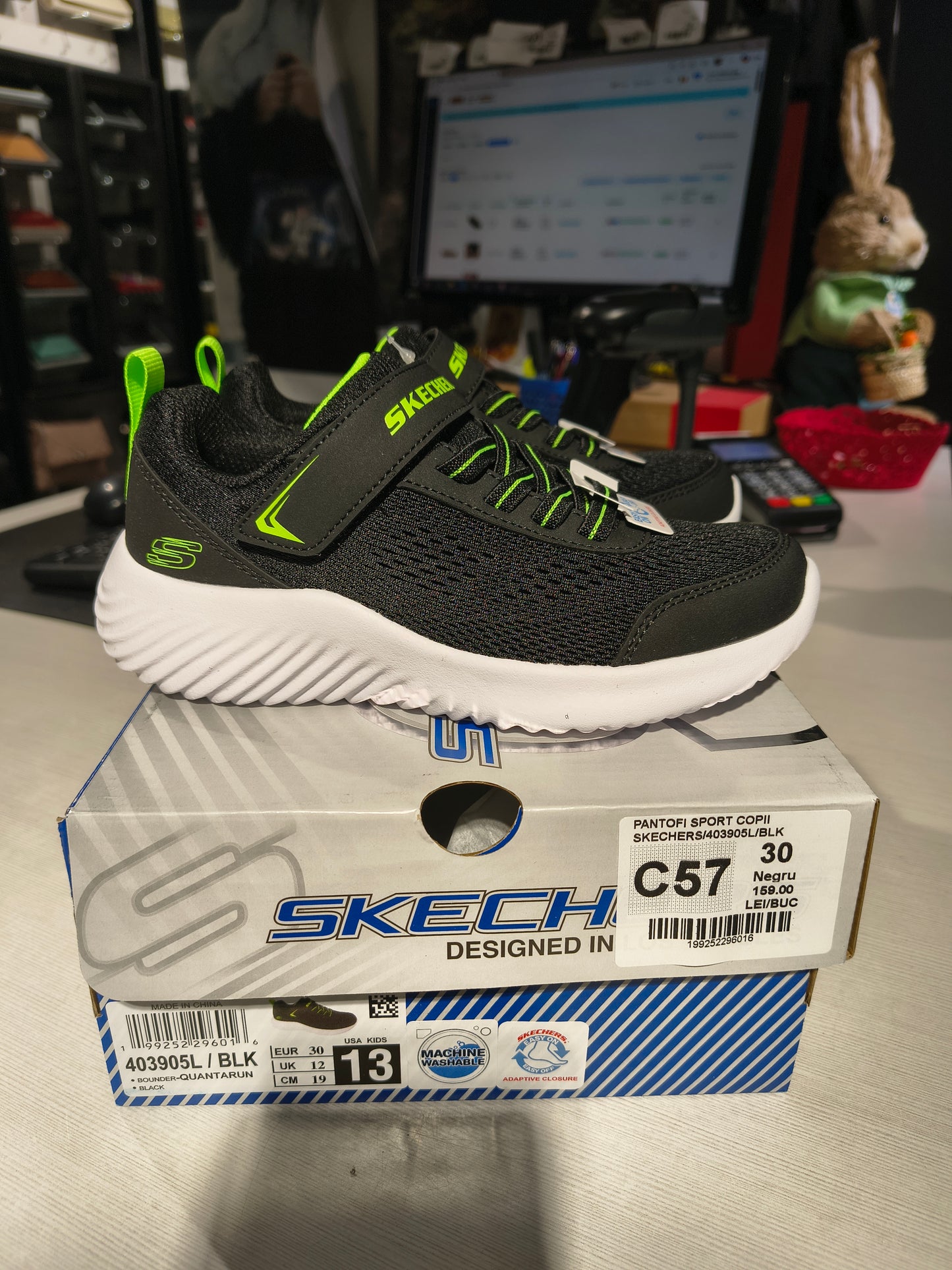 PANTOFI SPORT COPII SKECHERS 403905L BLK NEGRU