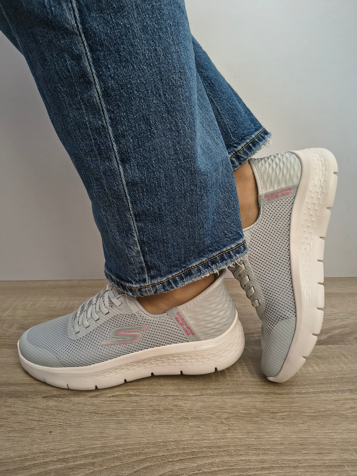 Pantofi Sport Damă Skechers 124836 Gypk Gri - Textil - imagine 4