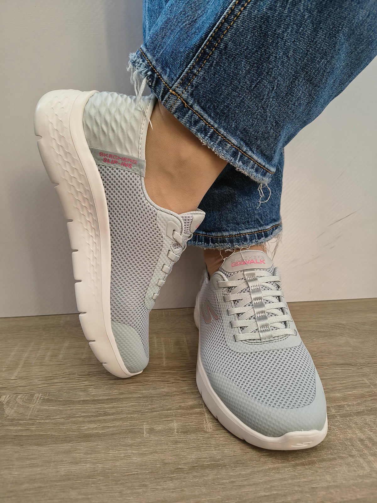 Pantofi Sport Damă Skechers 124836 Gypk Gri - Textil - imagine 6