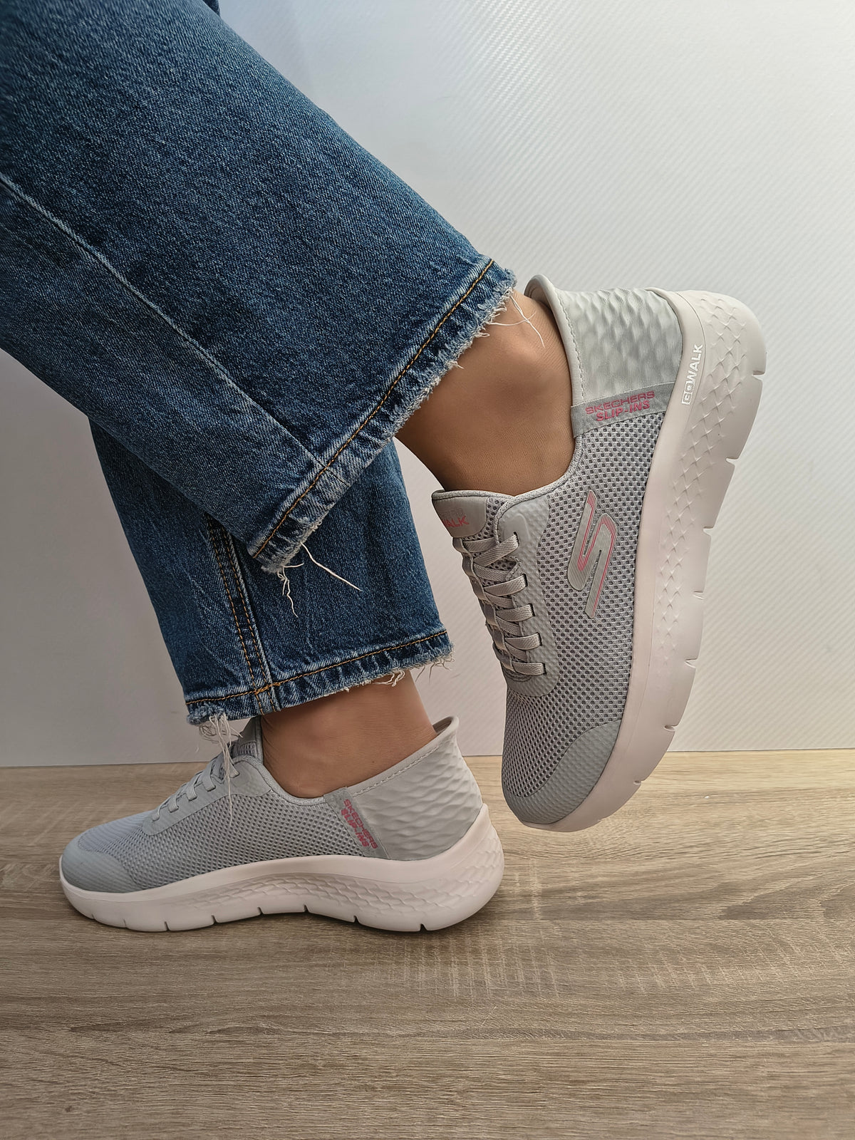 Pantofi Sport Damă Skechers 124836 Gypk Gri - Textil - imagine 7