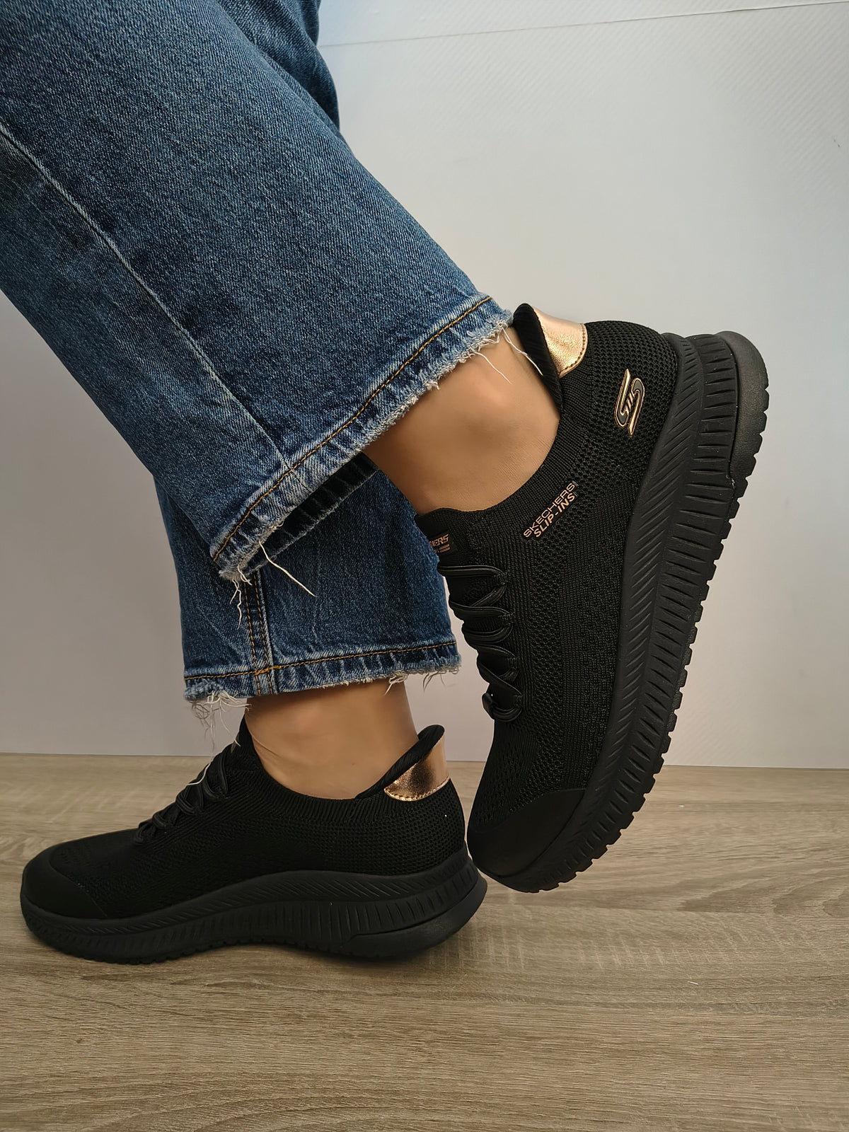 PANTOFI SPORT DAMA SKECHERS 117743 BBK NEGRU - imagine 7
